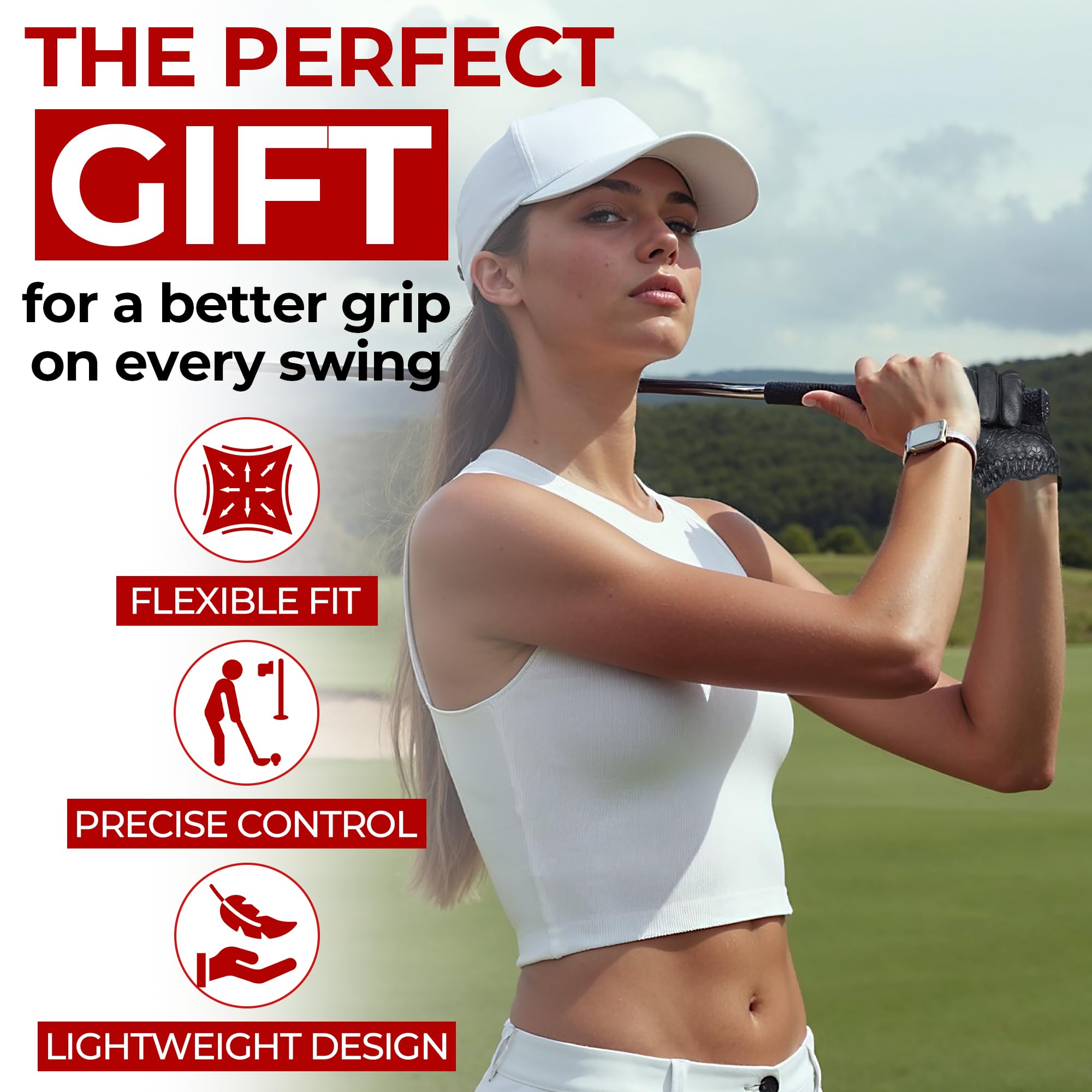 GIAMZONP Womens Golf Glove for Left or Right Hand 1 Pack, Breathable Lightweight Ladies Golf Glove with Non-Slip Grip for Women Golfers - Image 4
