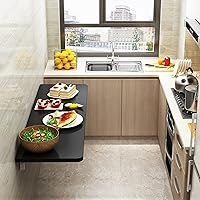 Vista 1 de Mesa plegable montada en la pared, ahorro de espacio, escritorio para computadora, mesa de lavandería, mesa plegable de pared para ropa plegable