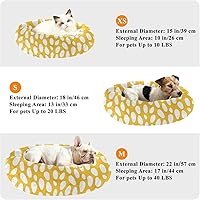 Vista 7 de White Spots Yellow Warm & Cozy Pet Dog Beds fluffier Calming Bed for Small Size Pets Supplies Camas para mascotas Grandes