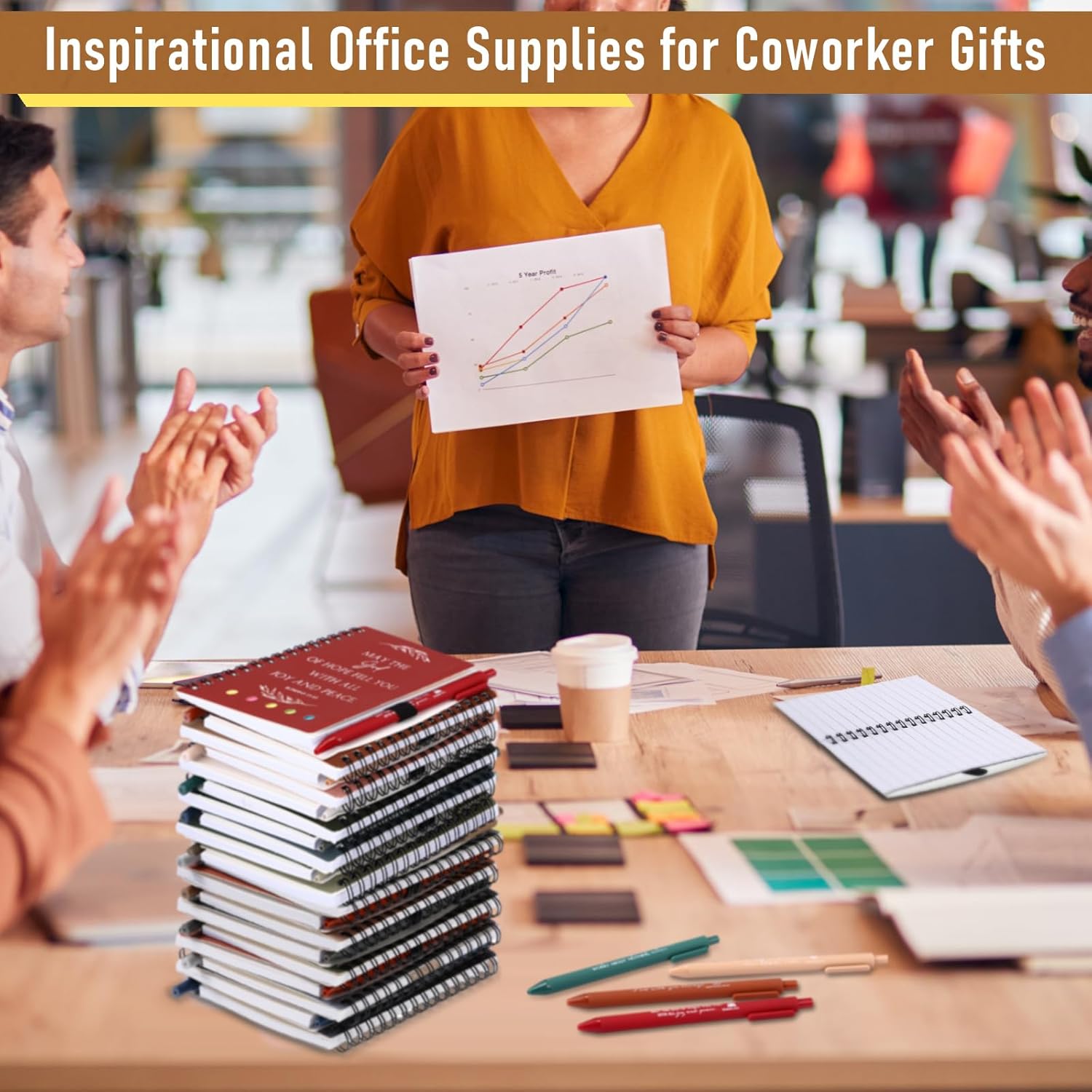 Kosiz 60 Pcs/30 Set Valentines Clergy Appreciation Christian Gift Bulk Spiral Religious Notebook with Sticky Notes Bible Verse Pens Notepads Church Supplies for Pastor Employee Teacher (Vintage Color) - Image 6