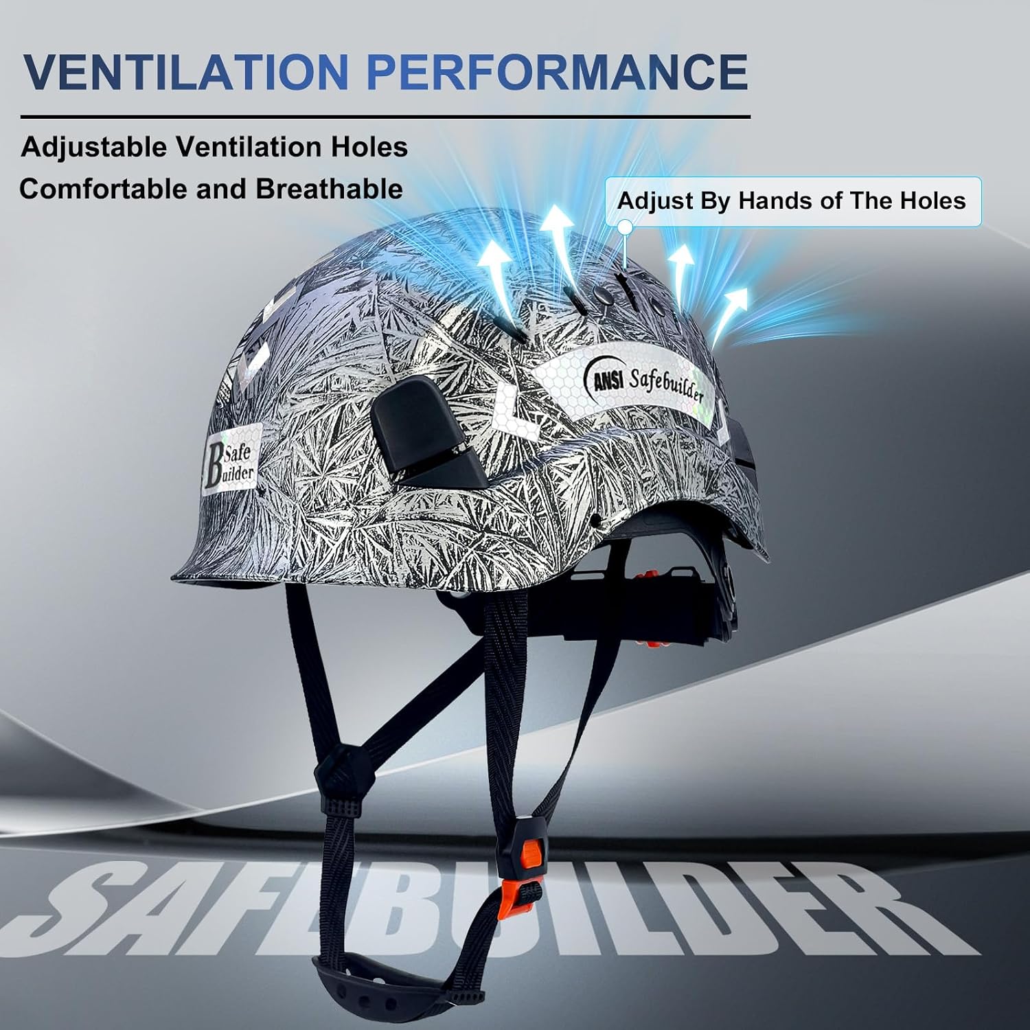 Construction Safety Helmet ABS Hard Hat Adjustable Ventilation System Hardhats Industrial Work Head Protection for Men Certified ANSI/ISEA Z89.1