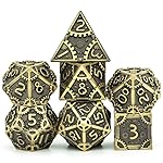 UDIXI Metal DND Dice Set 7 Die Polyhedral Dice Set for Role Playing Game and Other Board Game (Ancient Bronze)