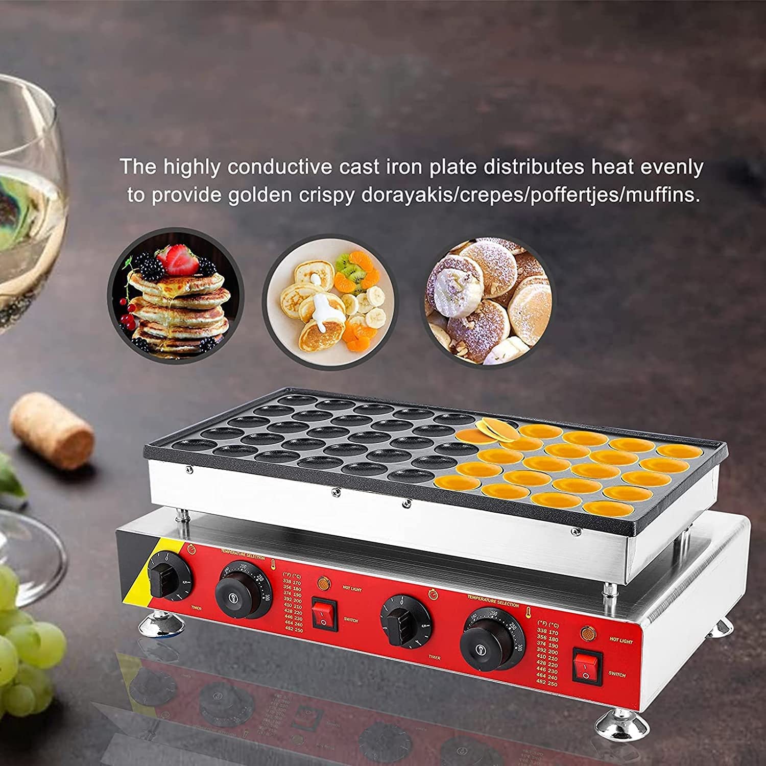 50 bruciatori Causeway, Pannello di Controllo Intelligente, Macchina per Torte Makaron Rotonda Arabia Saudita, Macchina per Forno Commerciale, Macchina per Pancake a Doppio interru,