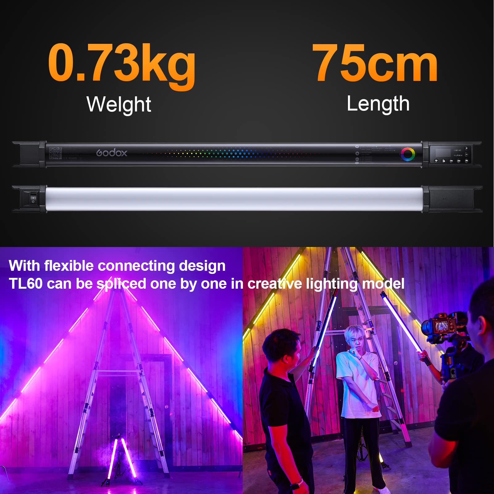 Amazon.com : Godox TL60 4-Light Kit Tube Light godox tl60 RGB Tube