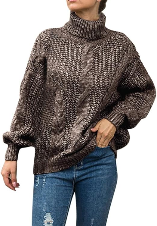 Damen Pullover Langärmlig Mit Rollkragen - Leichter Winterpullover Für Activewear