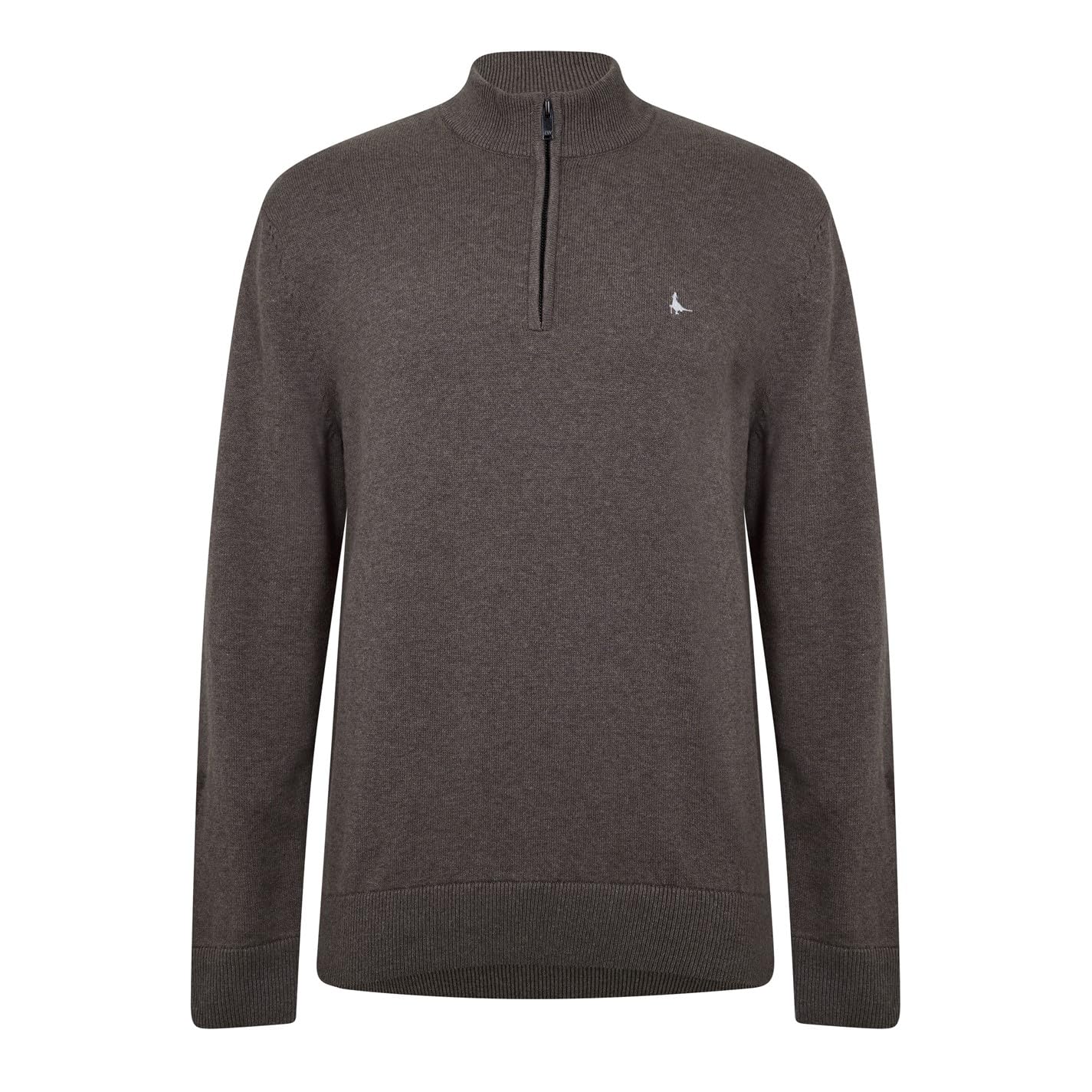 Jack Wills Maglione da uomo a maniche lunghe con mezza zip a collo a imbuto