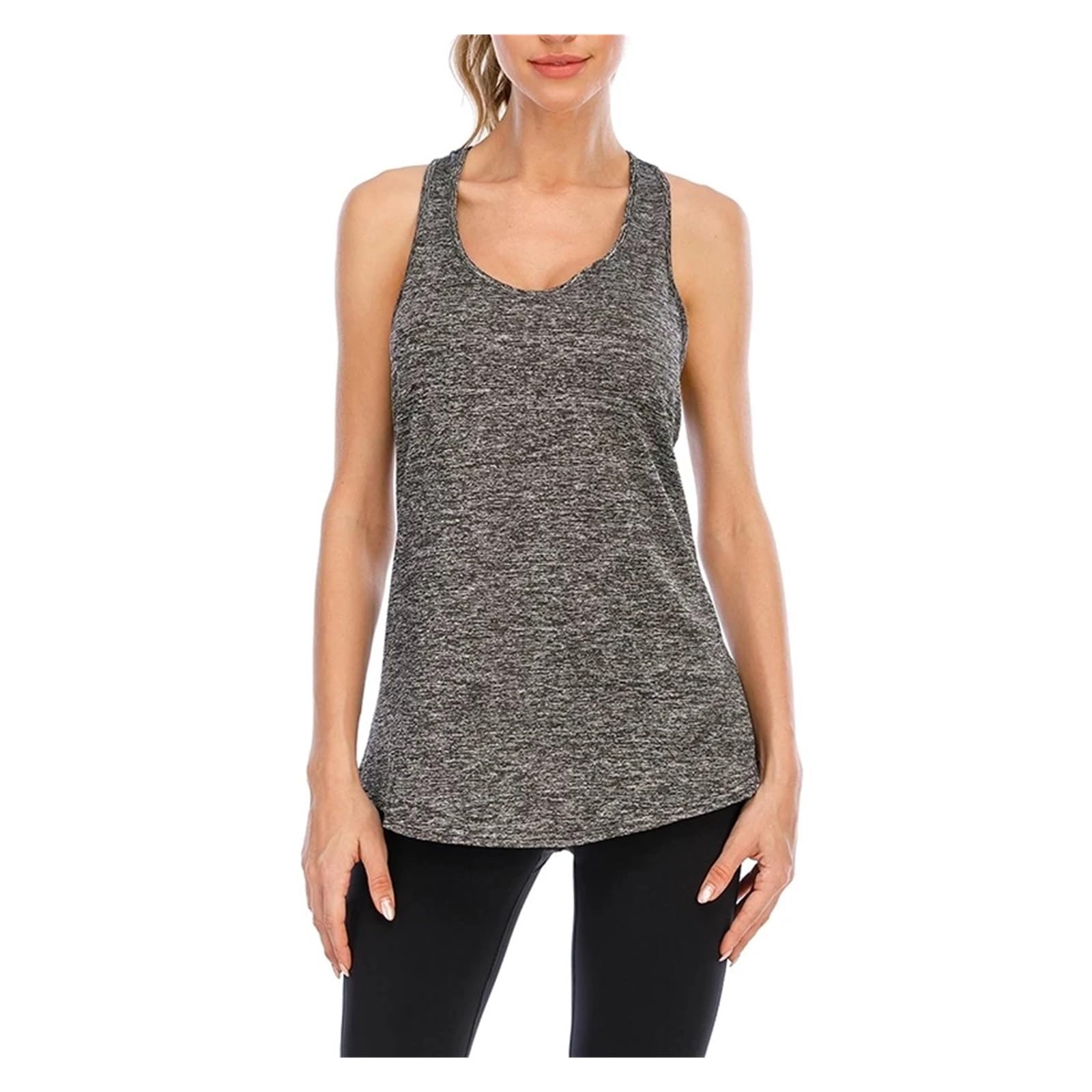 Canotte da Allenamento da Donna Top Sportivi da Donna Lettere Camicie Senza Maniche Senza Schienale Top da Yoga Canotte da Corsa Fitness Asciugatura Rapida(D,L)
