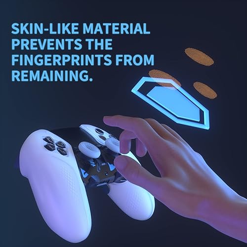 Miniatura 6 de PlayVital Ninja Edition Glow in Dark Half-Covered Silicone Cover for ps5 Edge Wireless Controller, Ergonomic Protector Soft Rubber Case for ps5 Edge
