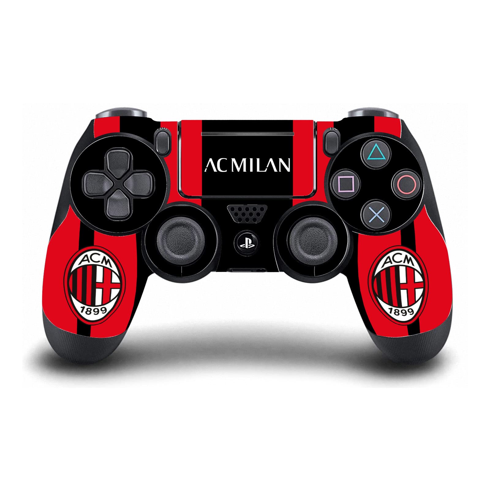 Head Case Designs Licenza Ufficiale AC Milan Home 2021/22 Kit Crest Vinile Sticker Gaming Pelle Adesivo Compatibile con Sony Playstation 4 PS4 Slim Console And DualShock 4 Controller