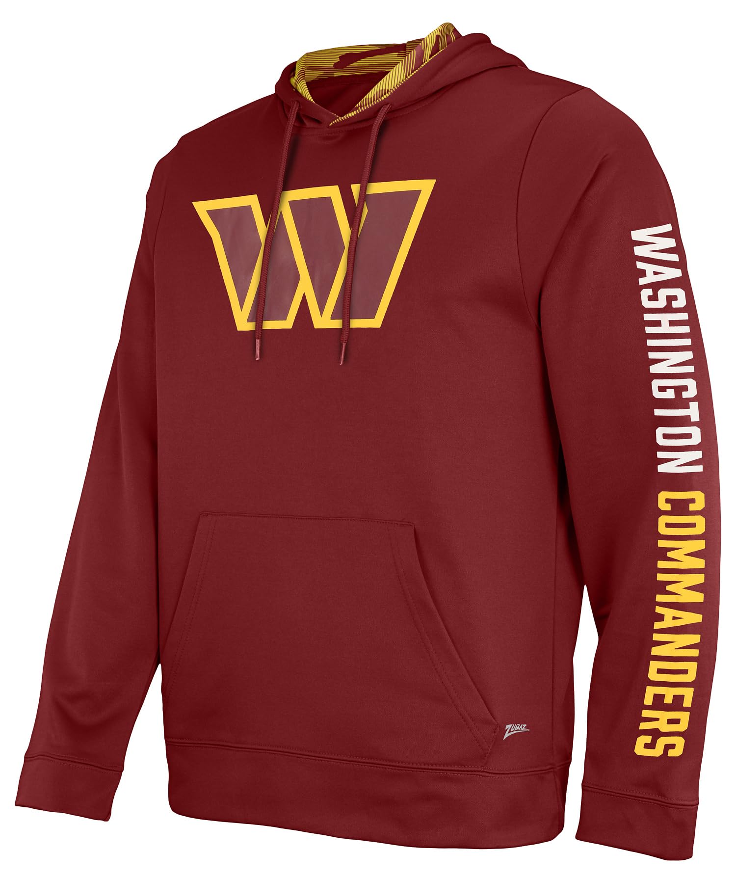 Zubaz NFL Football Men's Solid Team Hoodie with Camo Lined Hood and Sleeve Graphic — view 93