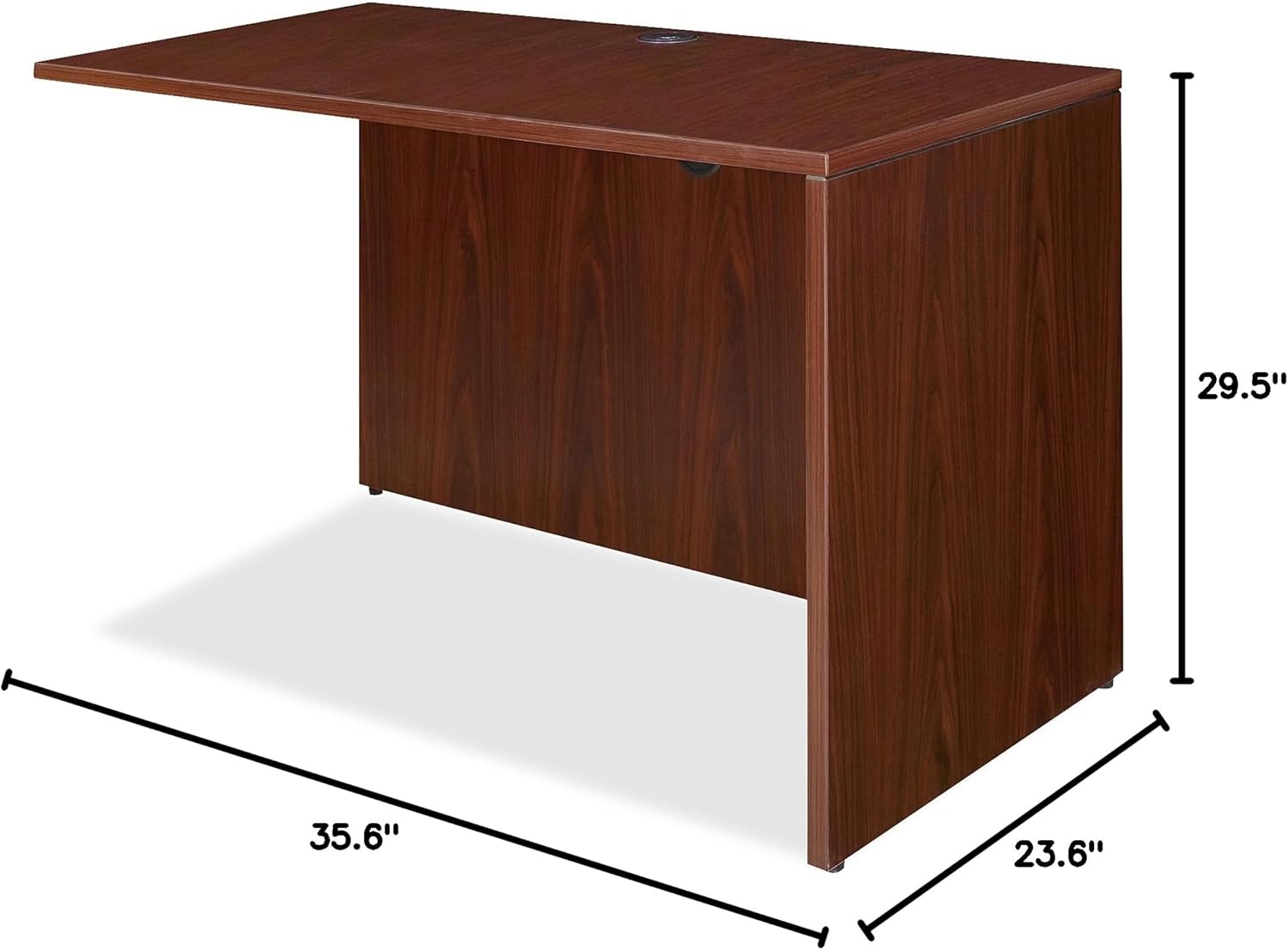 Lorell Return Shell, 35 by 24 by 29-1/2-Inch, Mahogany