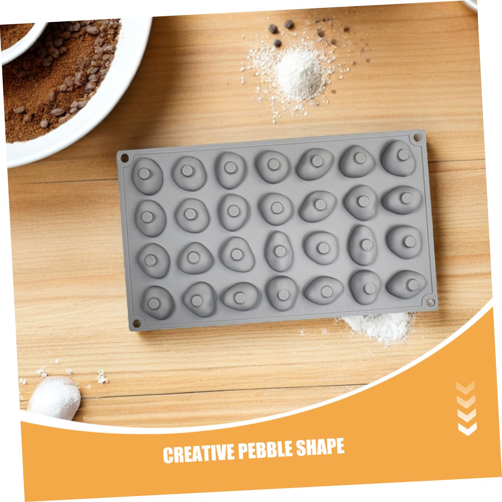 Toyvian 2pezzi Stampo in Silicone Forma Di Pietra Cavità Antiaderente Per Cioccolatini Mousse Al Cioccolato Caramelle e Dessert Personalizzati