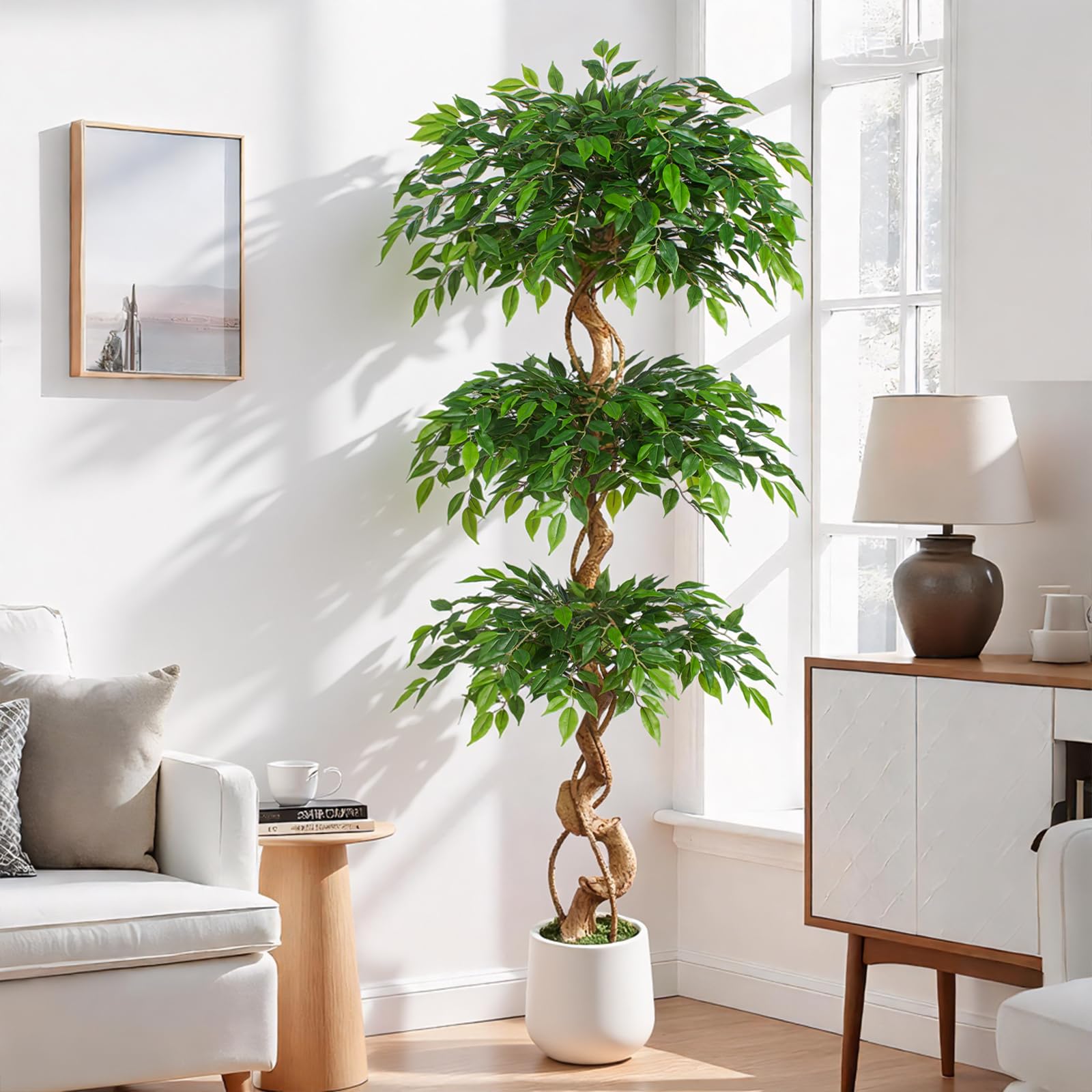 Keeplush 6ft Large Ficus Artificial Tree