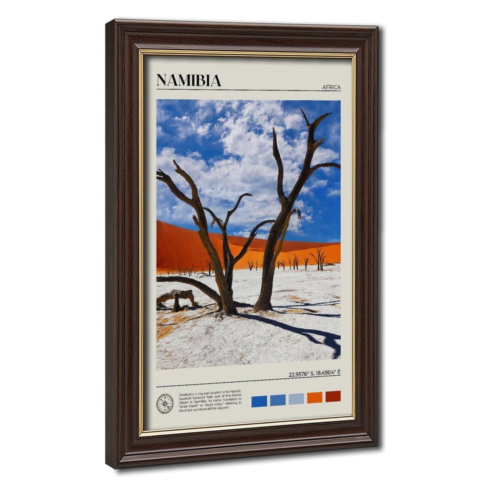 Bareronor Namibia Poster Canvas Poster Wall Art Decor Print Picture Paintings for Living Room Bedroom Decoration 24" L X 36" W