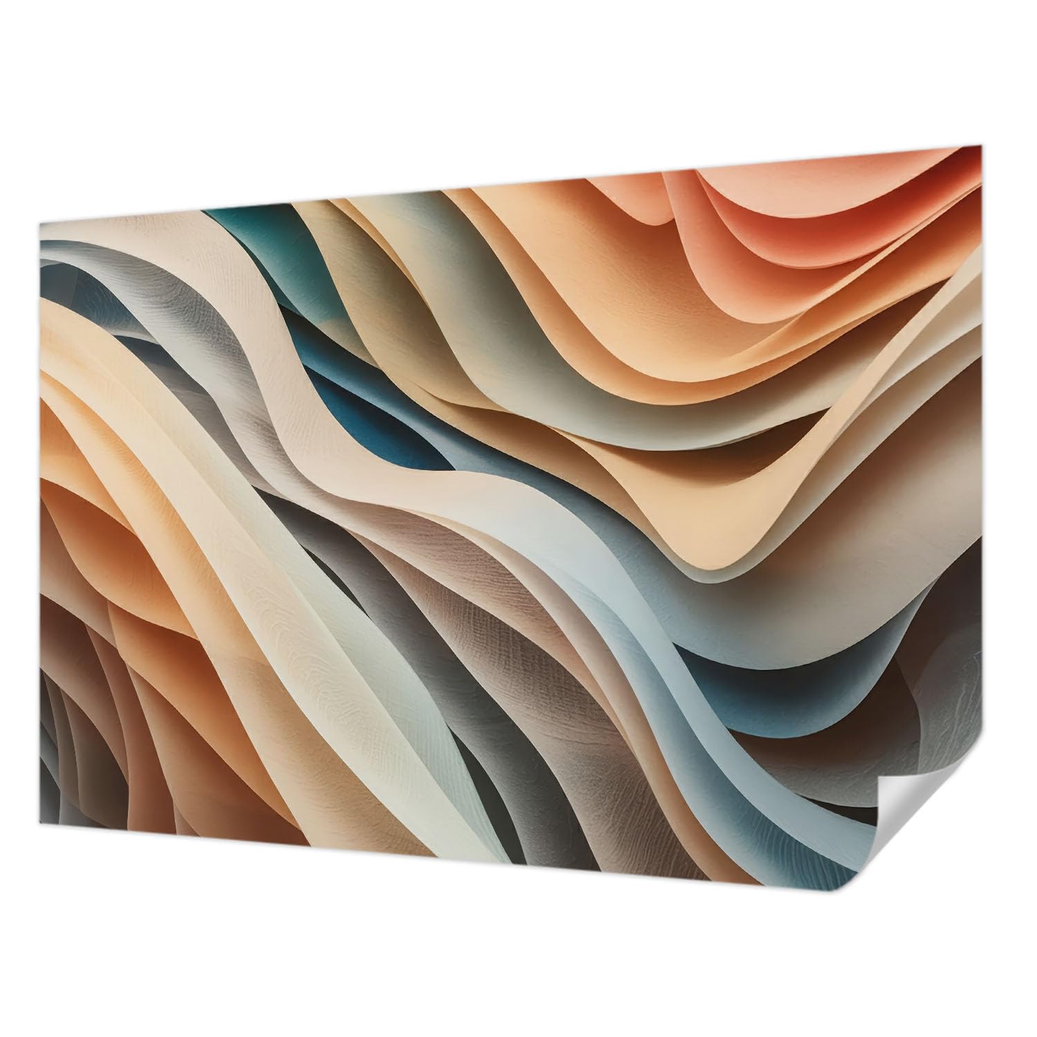 Décor mural adhésif de haute qualité Tulup à formes ondulées résistantes