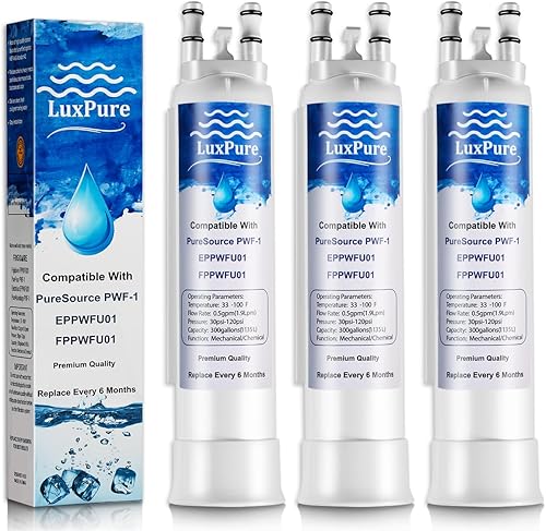 FPPWFU01 EPPWF01 Filtro de agua de repuesto compatible con Electrolux EPPWF01 PureAdvantage PWF-1 Frigidaire FPPWFU01 PurePour PWF-1 Filtro de agua