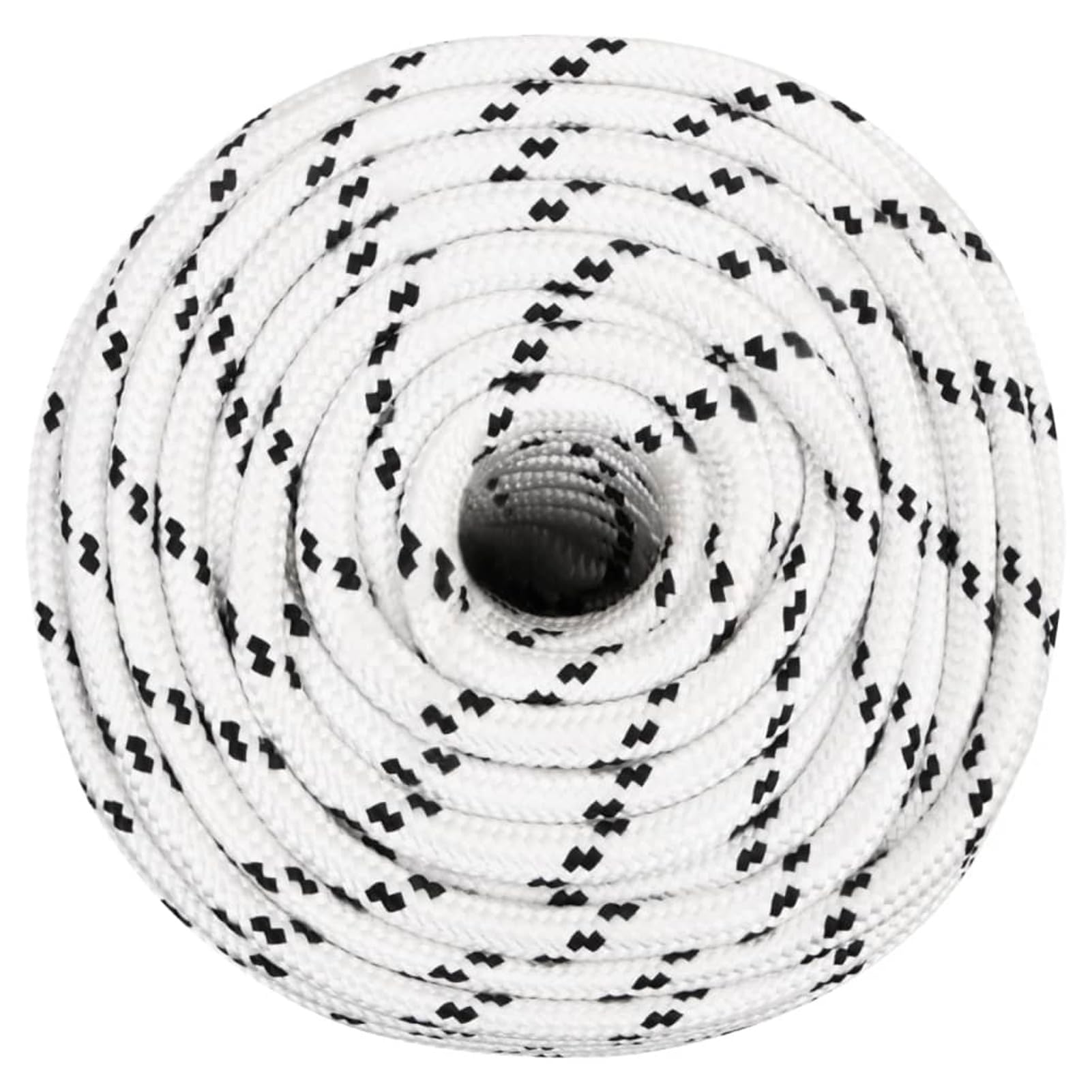 BaraSh Corda Intrecciata per Barca Bianca 14 mm x 25 m Poliestere,Corda Intrecciata,Accessori Ferramenta Corde,Fili e Catene Cavi e Funi-152779
