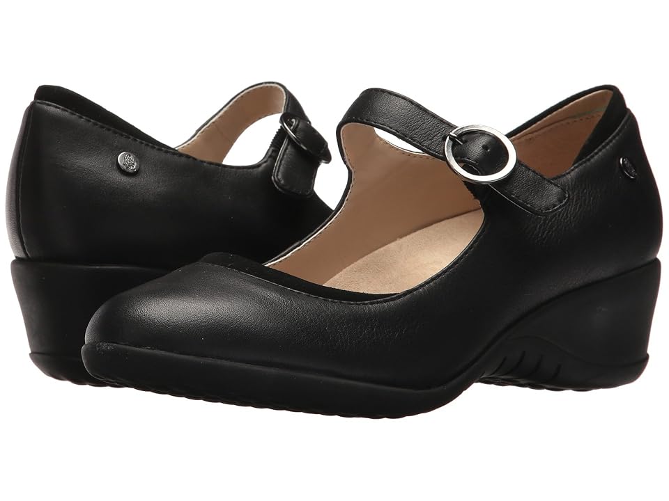 

Hush Puppies Odell Mary Jane (Black Leather) Women's Wedge Shoes