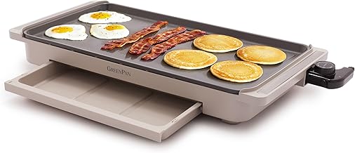GreenPan Advanced 10.5”x 20” Electric Griddle with...
