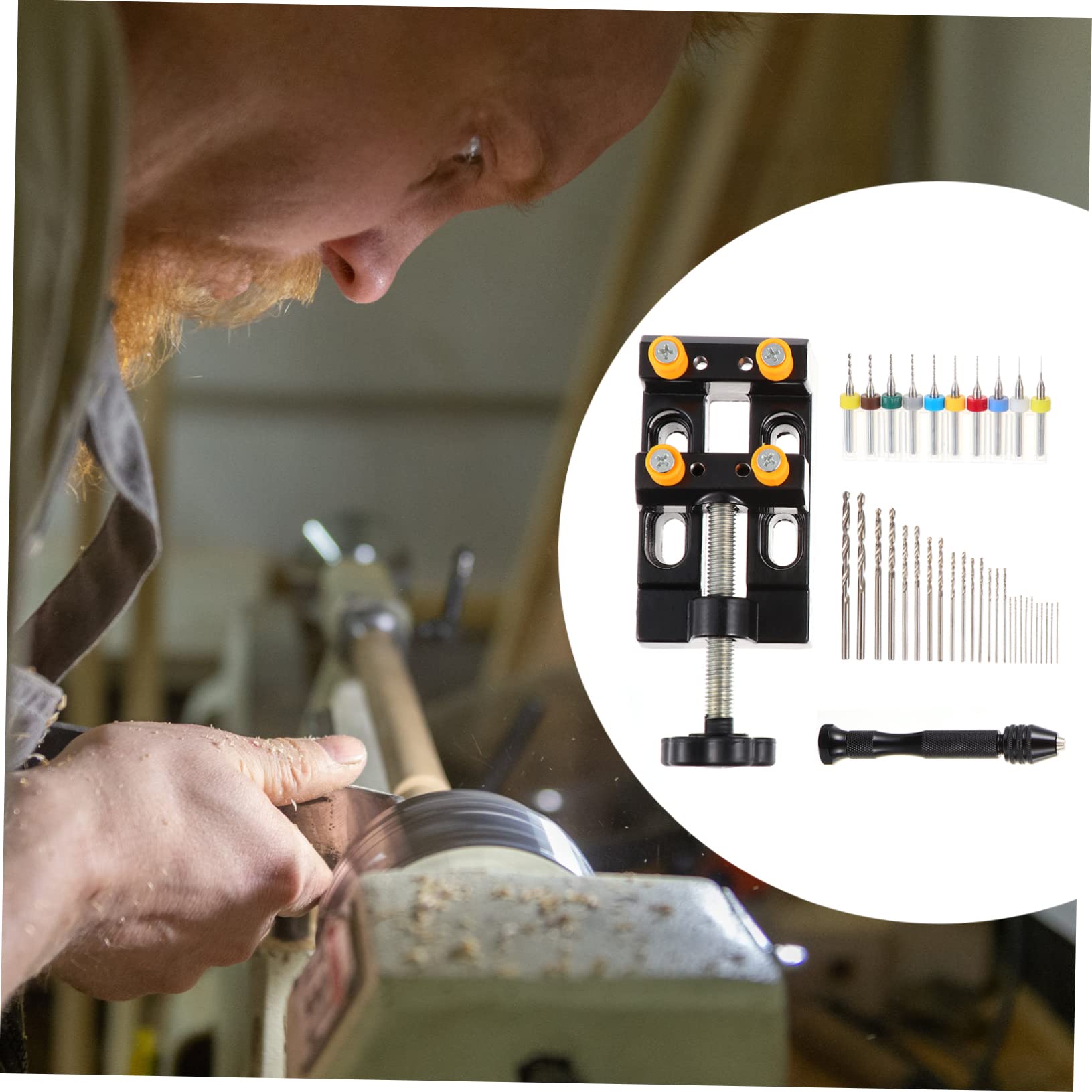 WOONEKY Herramientas De Perforación Taladro De Mano y Kit De Herramientas Para Trabajar La Joyería Incluye Taladro De Mano