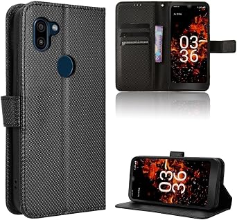 Compatible with Orbic Fun+ 4G Leather Case Cover,PU Leather flip Cover Compatible with Orbic Fun Plus 4G Case Cover Black