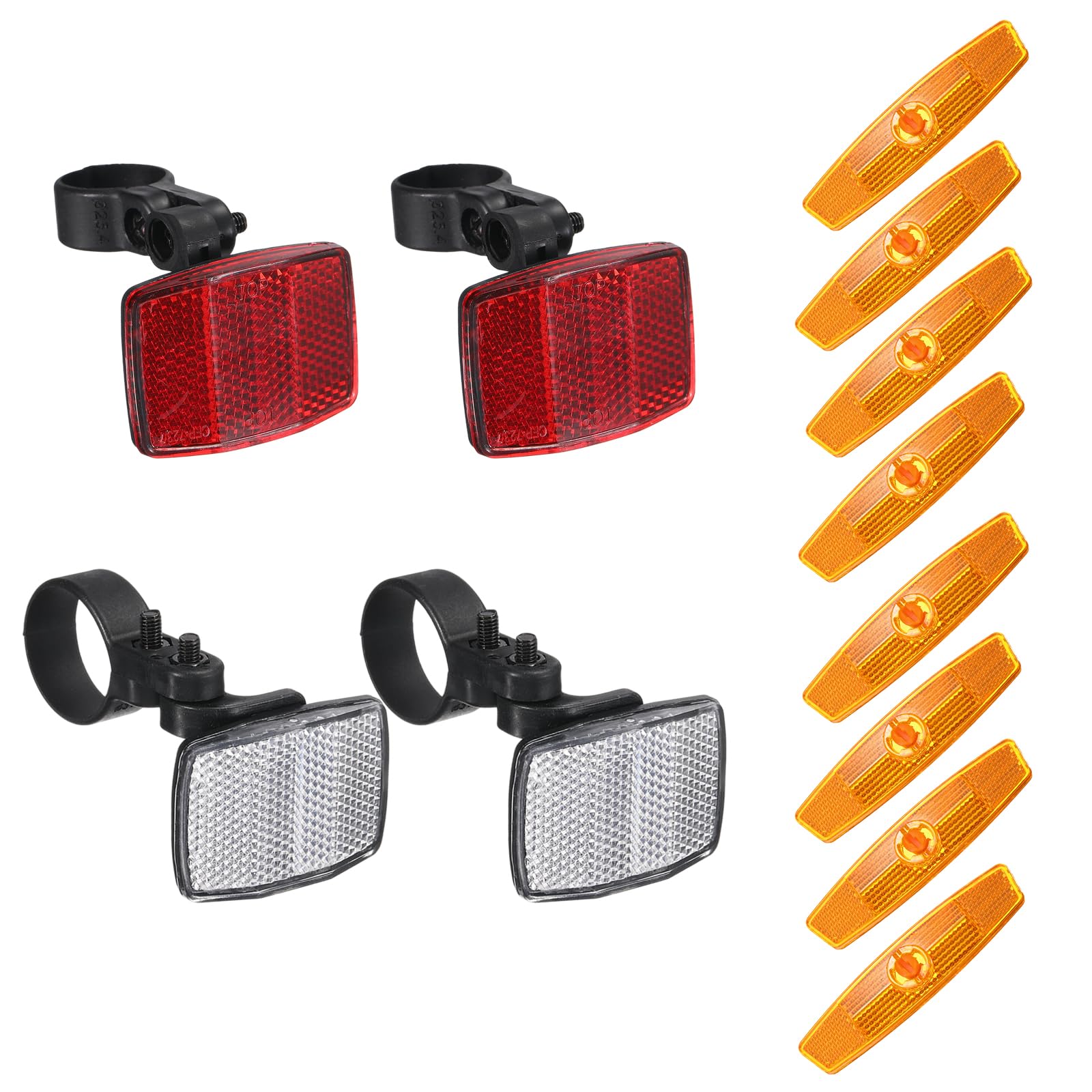 VIAPUICE Bike Reflectors Front and Rear Kit 6Pcs Red Orange and White