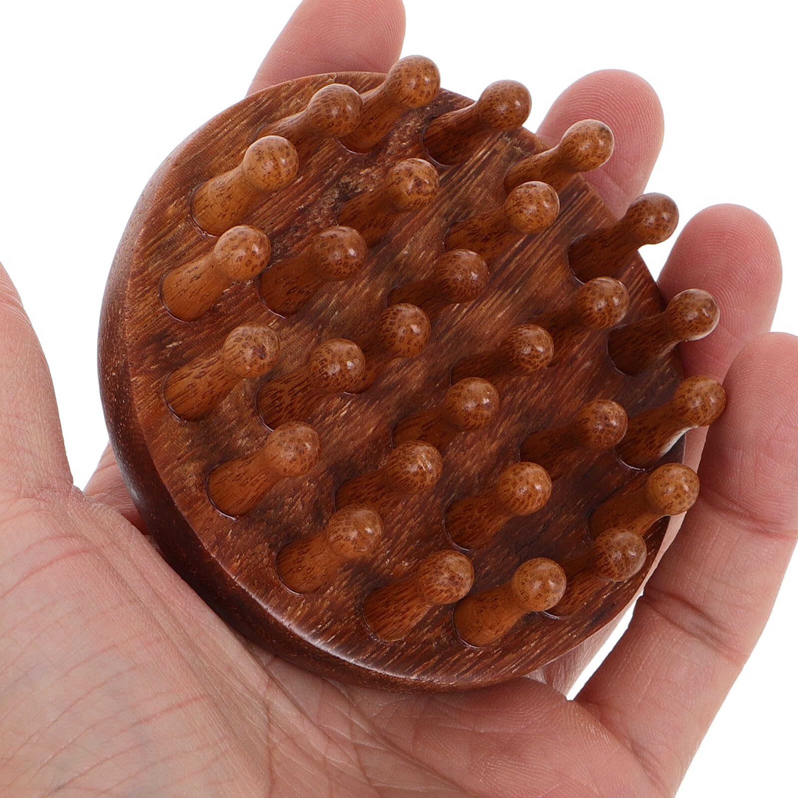 Wooden Massage Comb with Wide Teeth for Dandruff Removal And Scalp Care Round Tip Hair Brush for Dry And Wet Hair Natural Wood Scalp Massager