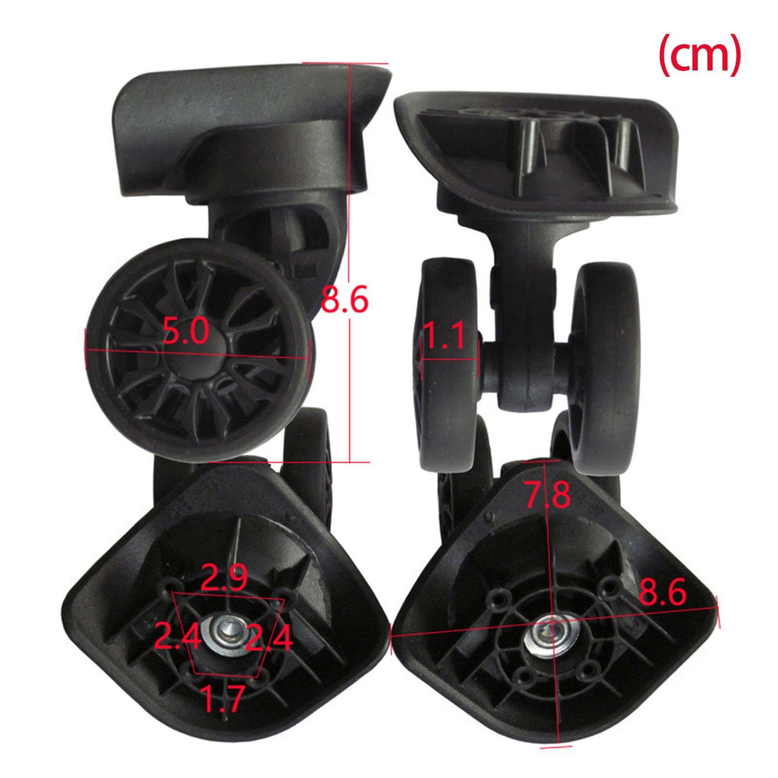 2 uds A89 Ruedas de Equipaje de Repuesto Rueda Suave silenciosa 360 rotación reparación Ruedas giratorias Maleta Ruedas para Bolsa de Viaje carritos