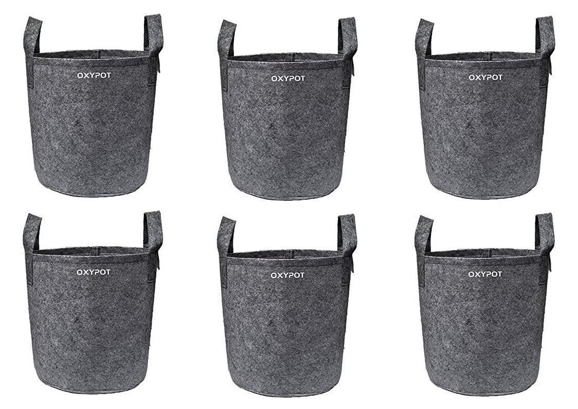 Oxypot® 200 GSM Fabric Grow Bags (10" x 10") Pack of 6 Grow Bags for Home, Terrace, Balcony & Hydroponic Gardening Farming.. (Grey) (B0B3965TGT) Amazon Price History, Amazon Price Tracker