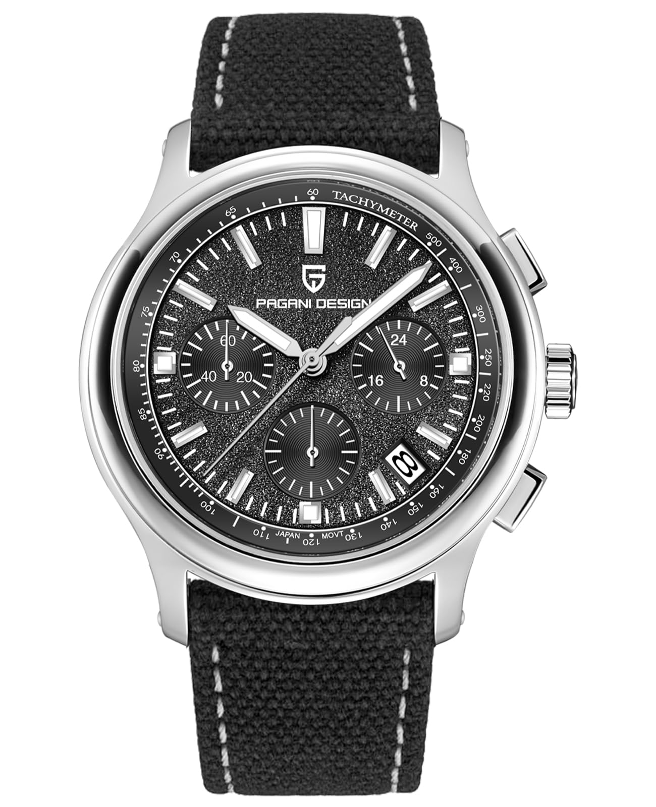 PAGANI DESIGN Men Watches New Luxury Sports Quartz VK63 Chronograph AR+AF Sapphire Glass 100M Waterproof Fashion Business Wrist Watch for Men, Nylon Leather-Black, Casual, fashion, work, business, (B0CSVS9H3J) Amazon Price History, Amazon Price Tracker