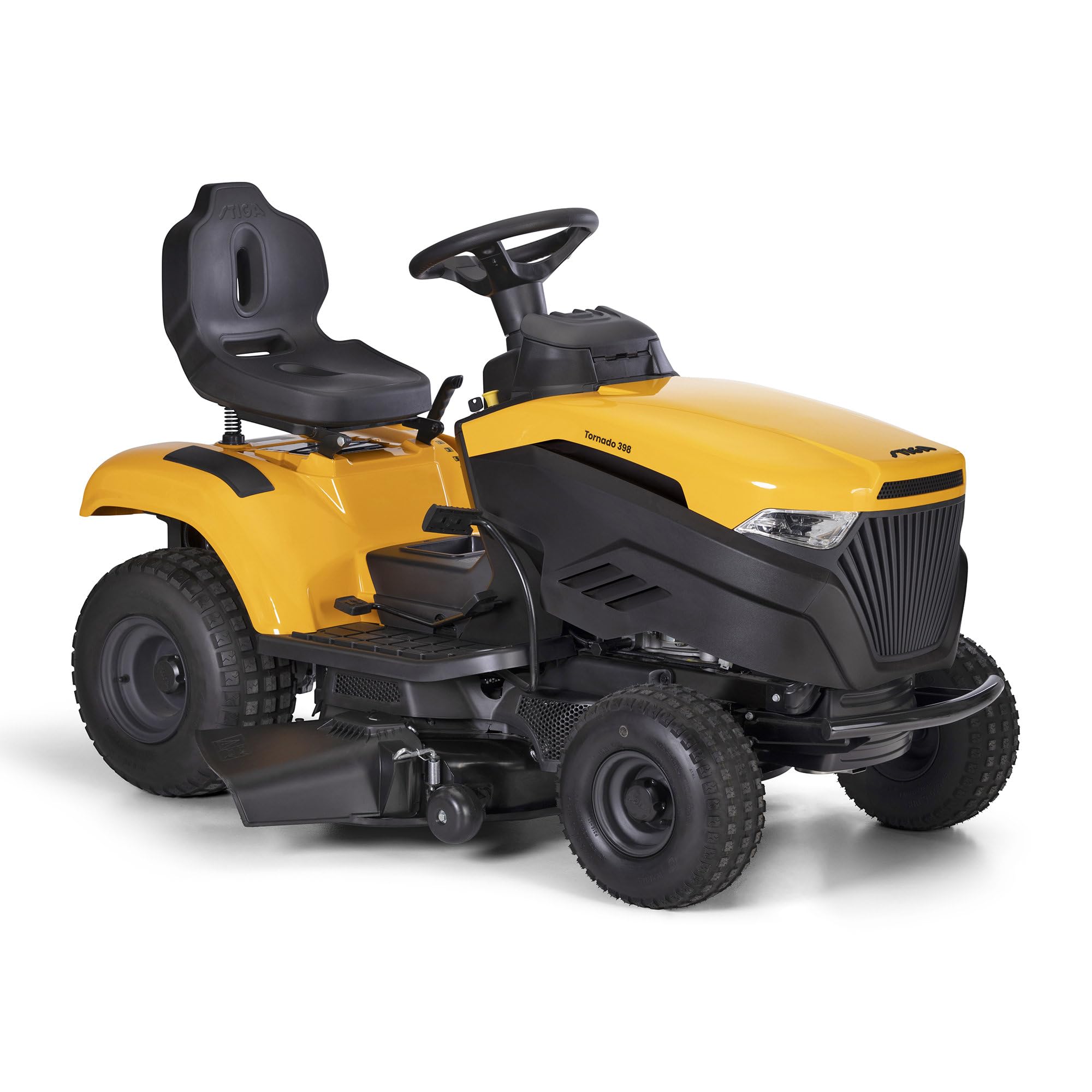 STIGA Tornado 398 a Trattorino Tagliaerba, 414 cc, 98 cm – Trasmissione Idrostatica, Kit Mulching e Gancio Traino Opzionali – Prati fino a 4500 m²