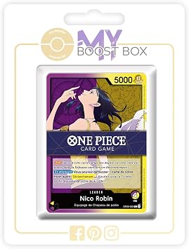 Nico Robin 062 Leader & All Yellow C/UC/R Cards - my-booster X One Piece 9 - Les Nouveaux Empereurs - Box of 18 One Piece French Cards