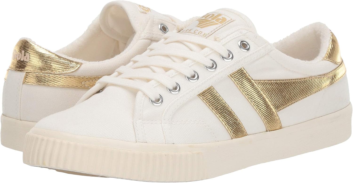 Gola Womens Tennis Mark Cox Off-White/Gold 9.5 Medium