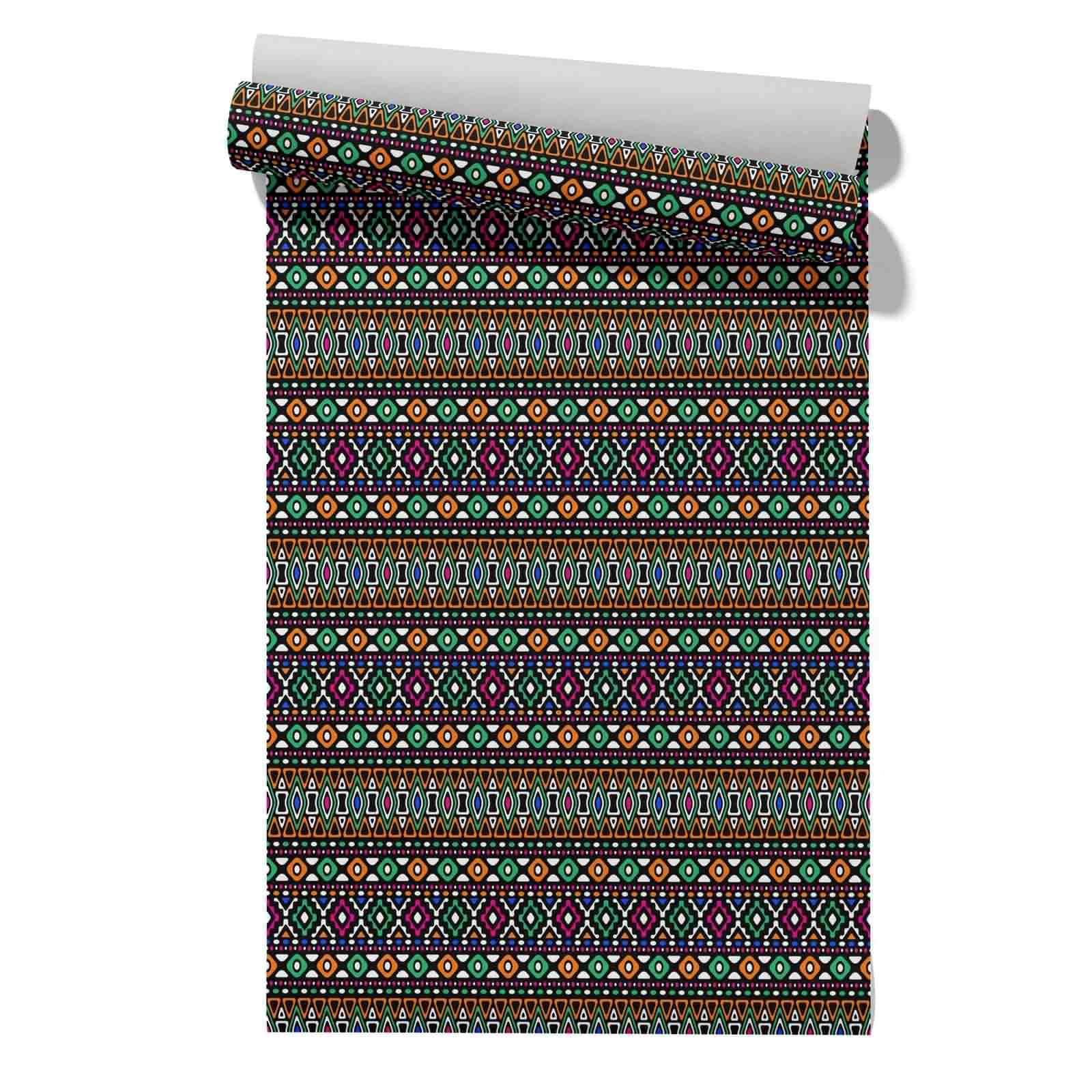 Cevan Style 35 Indian Peel And Stick Wallpaper Non Slip Drawer Liner Roll Retro Pattern Nationality 45X200cm