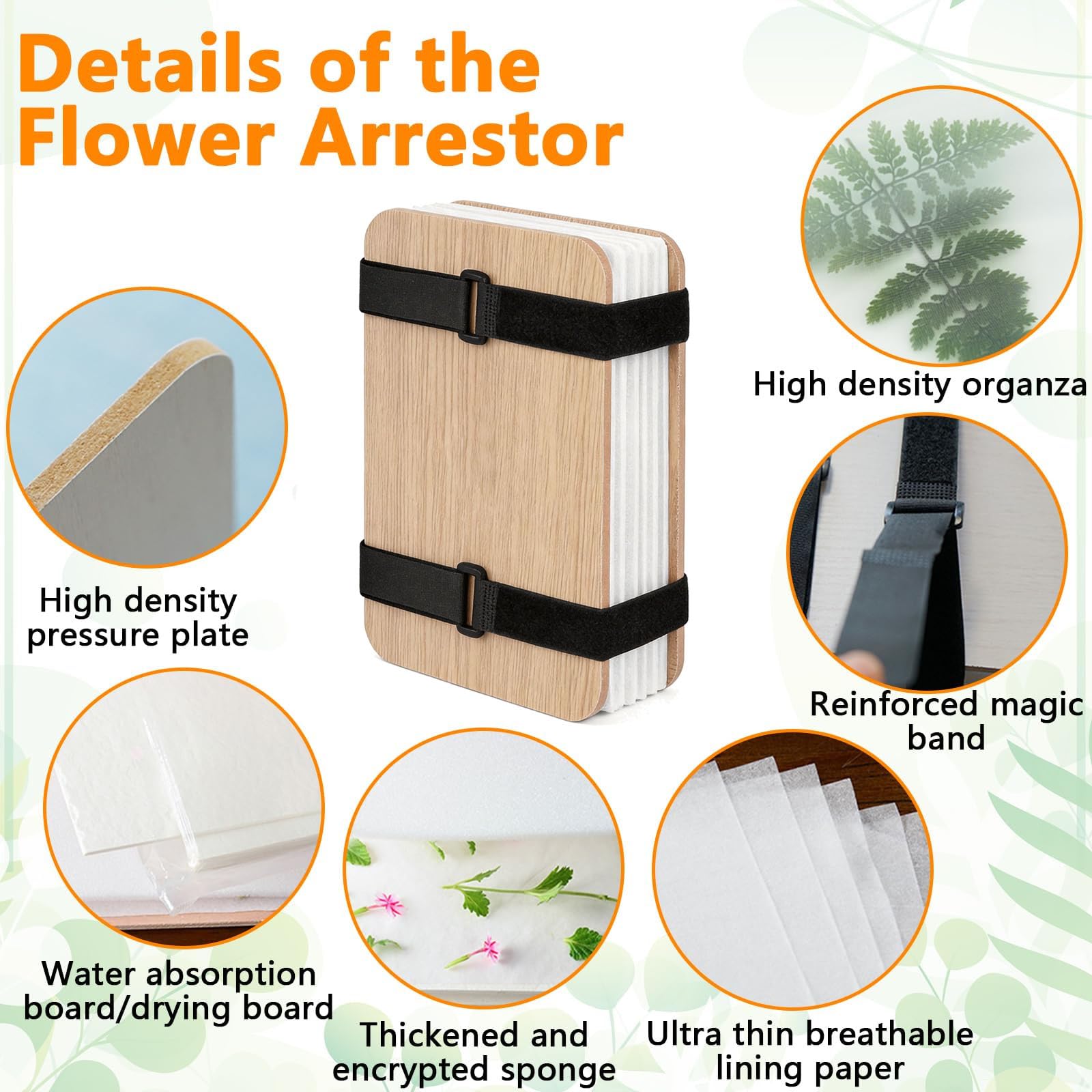Presse à Fleurs Kit Conservation des Fleurs 6 Couches