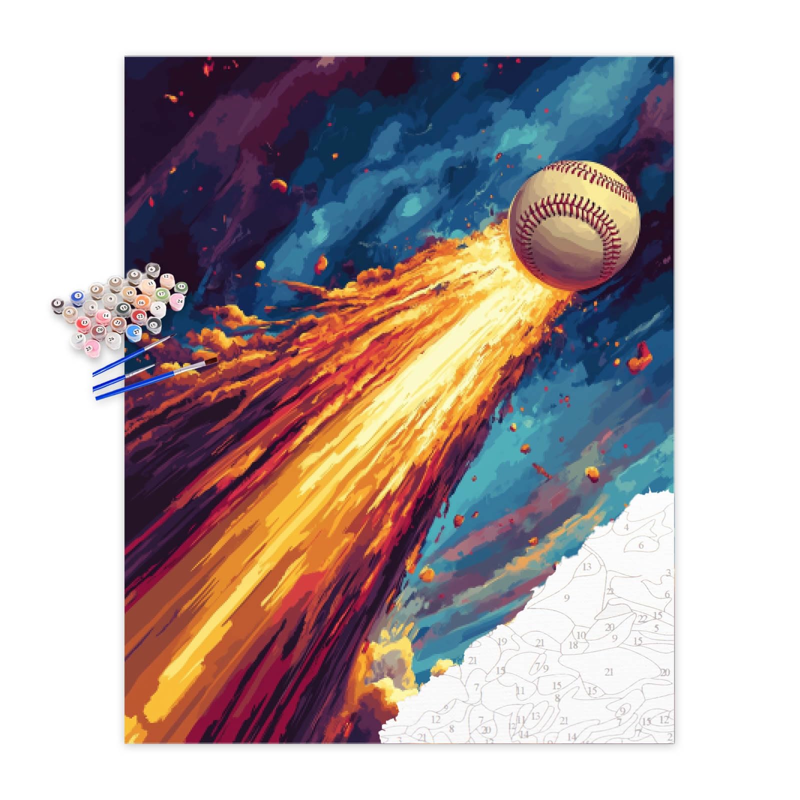 Amazon.com: zouewit Baseball Paint by Number, Sports Paint by