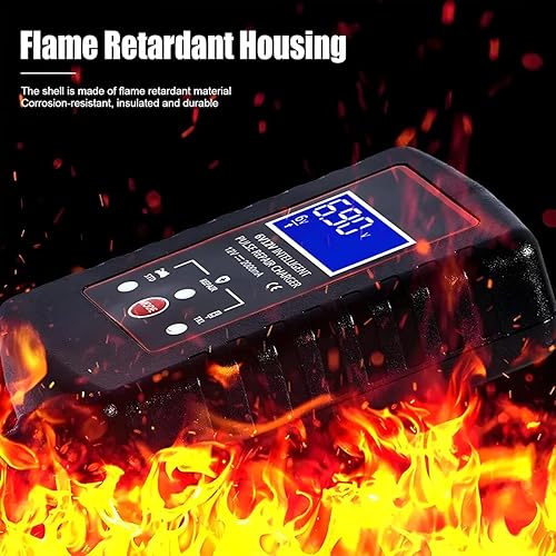 Miniatura 5 de zipelo Cargador de batería de automóvil, cargador de batería inteligente automático de 6 V 12 V, cargador de reparación de pulso inteligente con