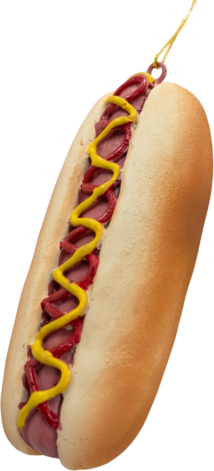 Hotdog Christmas Tree Ballpark Food Ornament - Image 3