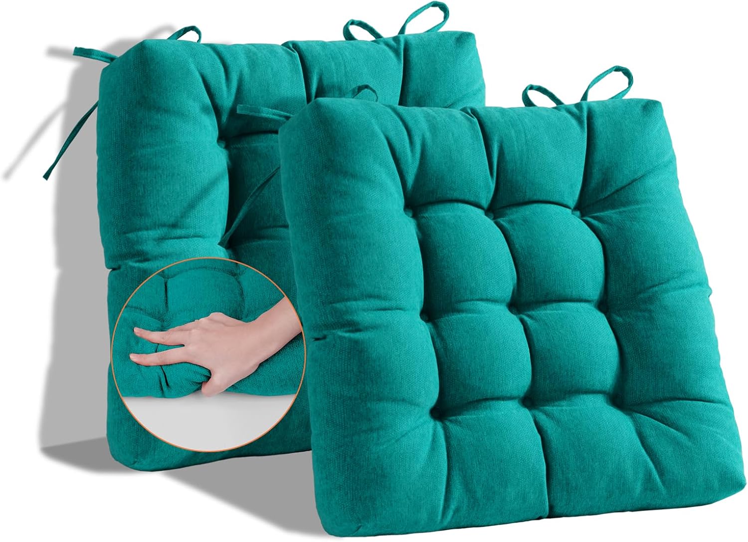 ROFIEJOX Chair Cushion Set of 2, Polyester Brushed Fabric