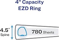 Vista 2 de Carpeta Avery resistente con anillos, Negro 4 pulgadas