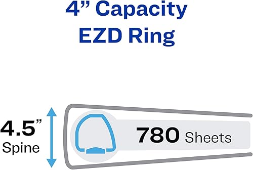 Miniatura 2 de Avery - Carpeta duradera con 3anillas, anilla EZD de 4pulgadas, 1carpeta de color negro (09800)