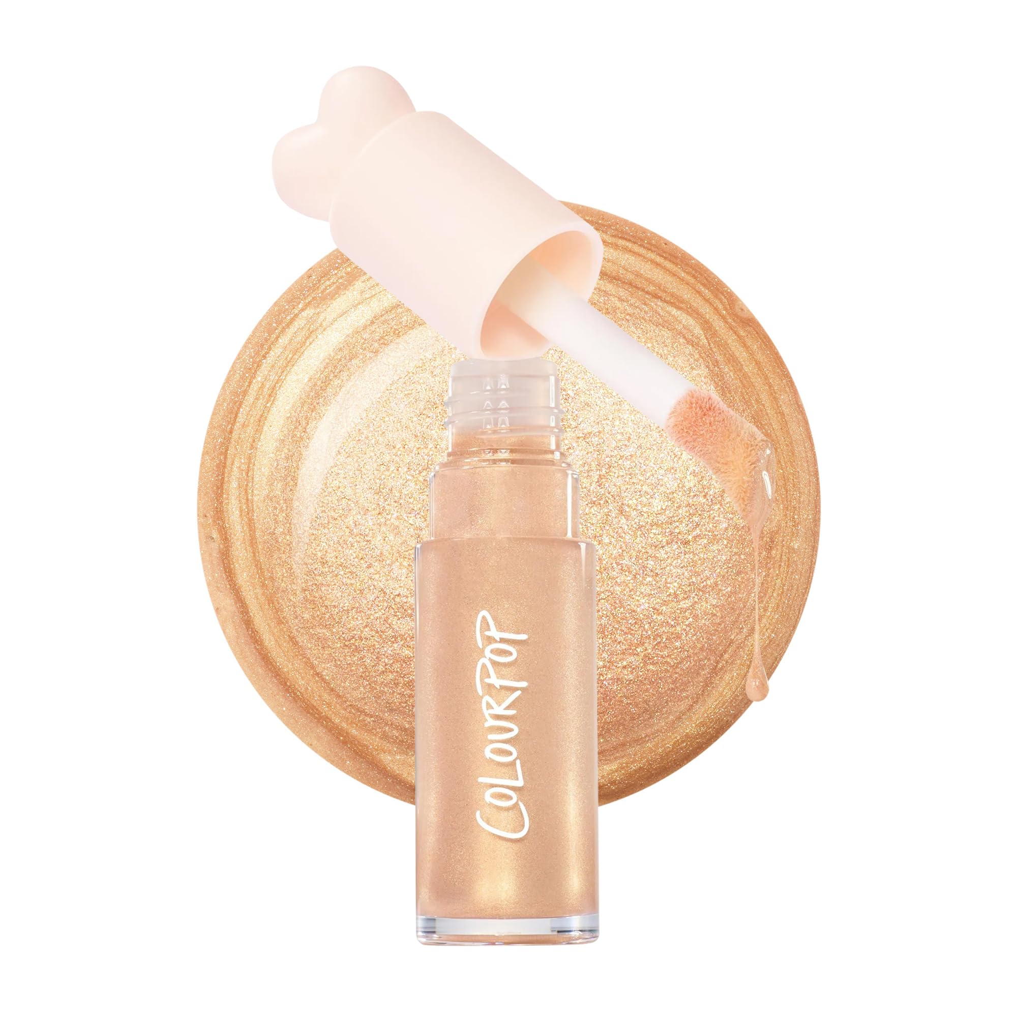 ColourPop Hi-Lite Dewy Liquid Highlighter - Ultra-Reflective Face & Body Illuminator - Glowy Summer Makeup with Hyaluronic Acid & Niacinamide for a Blendable Glow - Immediately Yes (0.38 oz)
