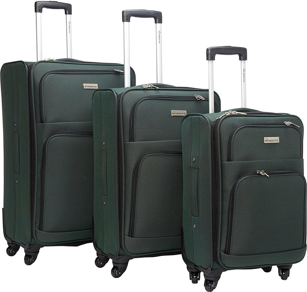 3 Piece Spinner Luggage Set III Color: Green