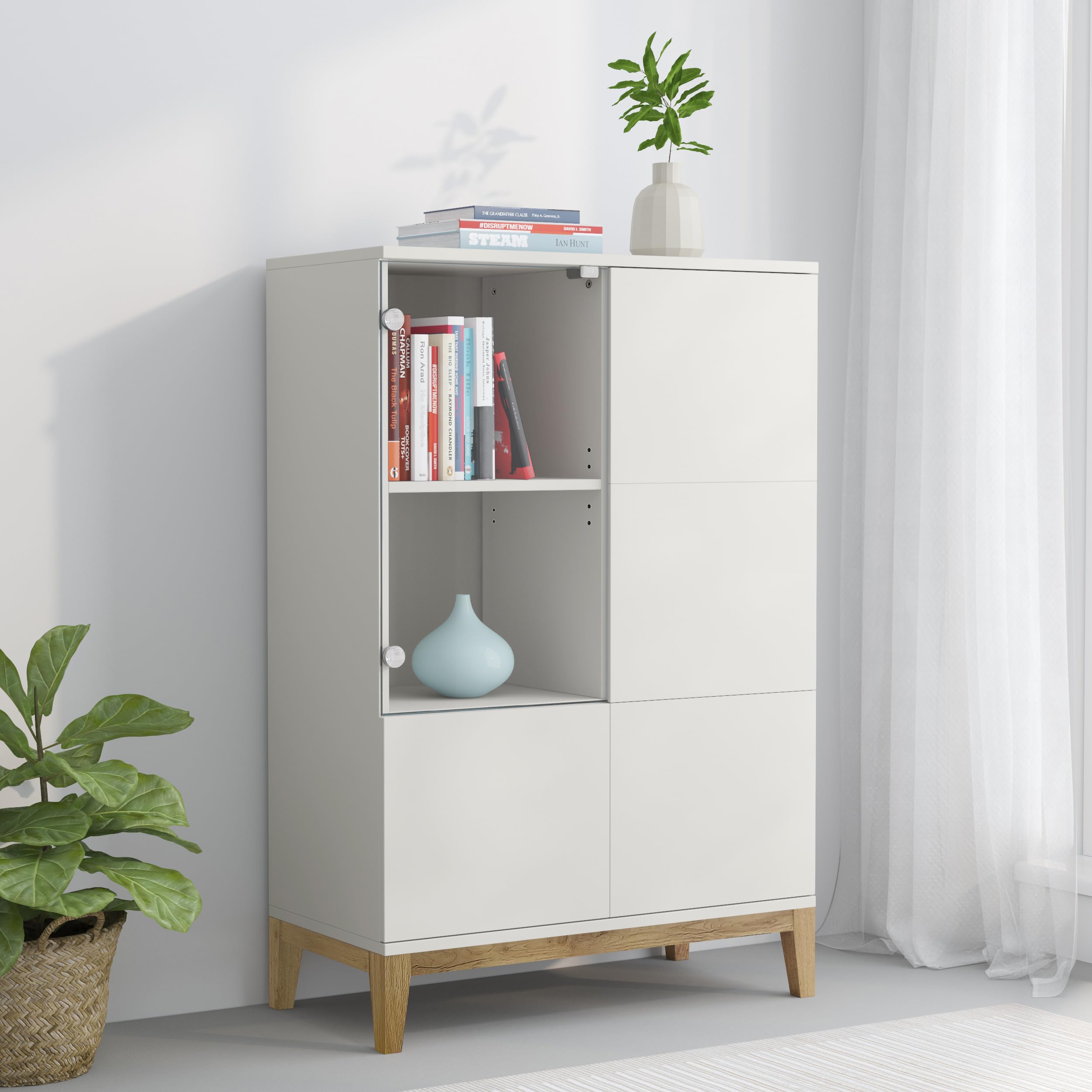 Cosmoliving By Cosmopolitan Pelle Cabinet