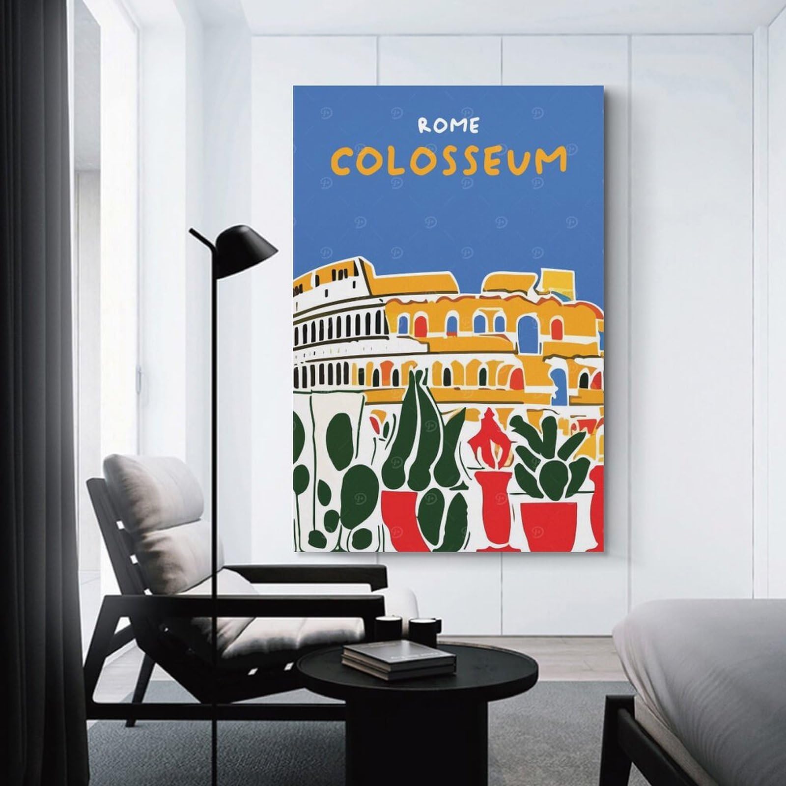Junmoney Rome Colosseum Canvas Wall Art, 20x30inch(50x75cm), for Entrance Walls, Hall Decor Or Foyers, Wall Decor to Refresh Empty Corners