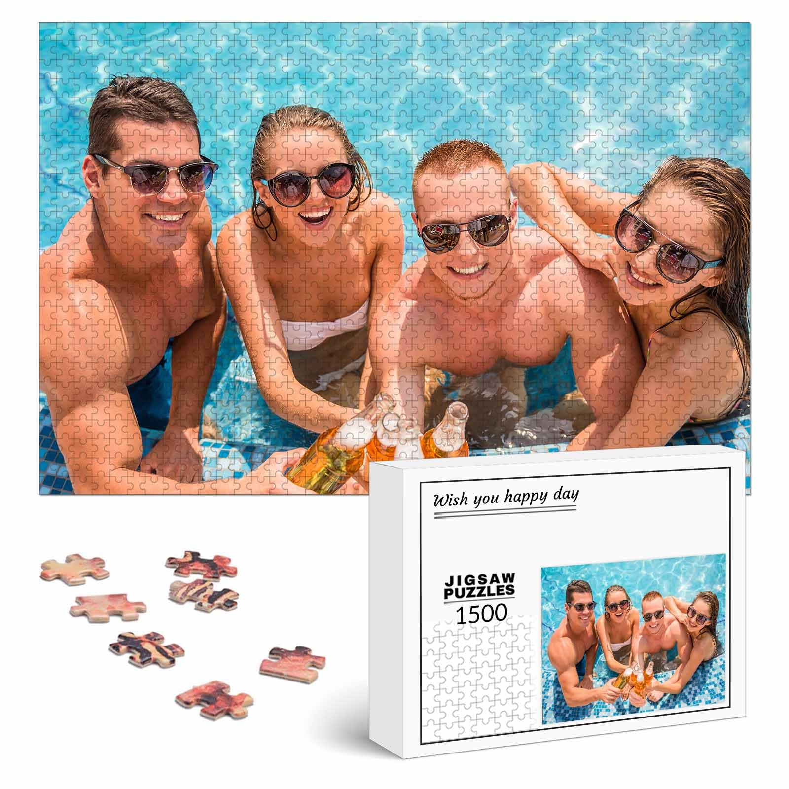 AIFLM Puzzle Personnalisé Photo 35/70/120/200/300/500/1000/2000/3000 Pièces Personnalisable Cadeau Pièces Personnalisez Votre Puzzle