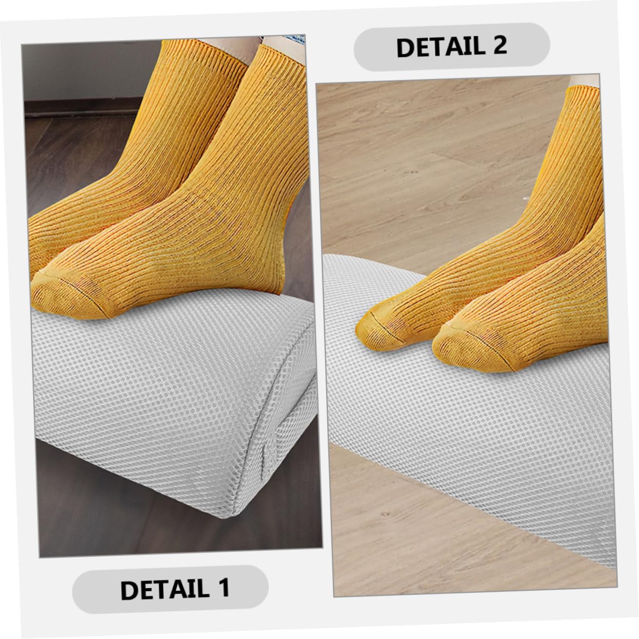 Mobestech 2pcs Ergonomic Elevated Leg Pillow for Knee and Leg Support High Rebound Foam Footrest Cushion Comfortable Office Foot Rest for Swelling Relief