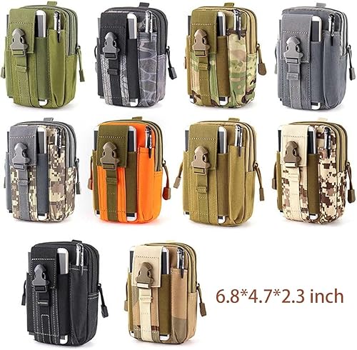 Miniatura 4 de Bolso táctico de la cintura para el teléfono móvil de los hombres deportes al aire libre muñeca brazo bolsa clave herramienta bolsa de pecho,