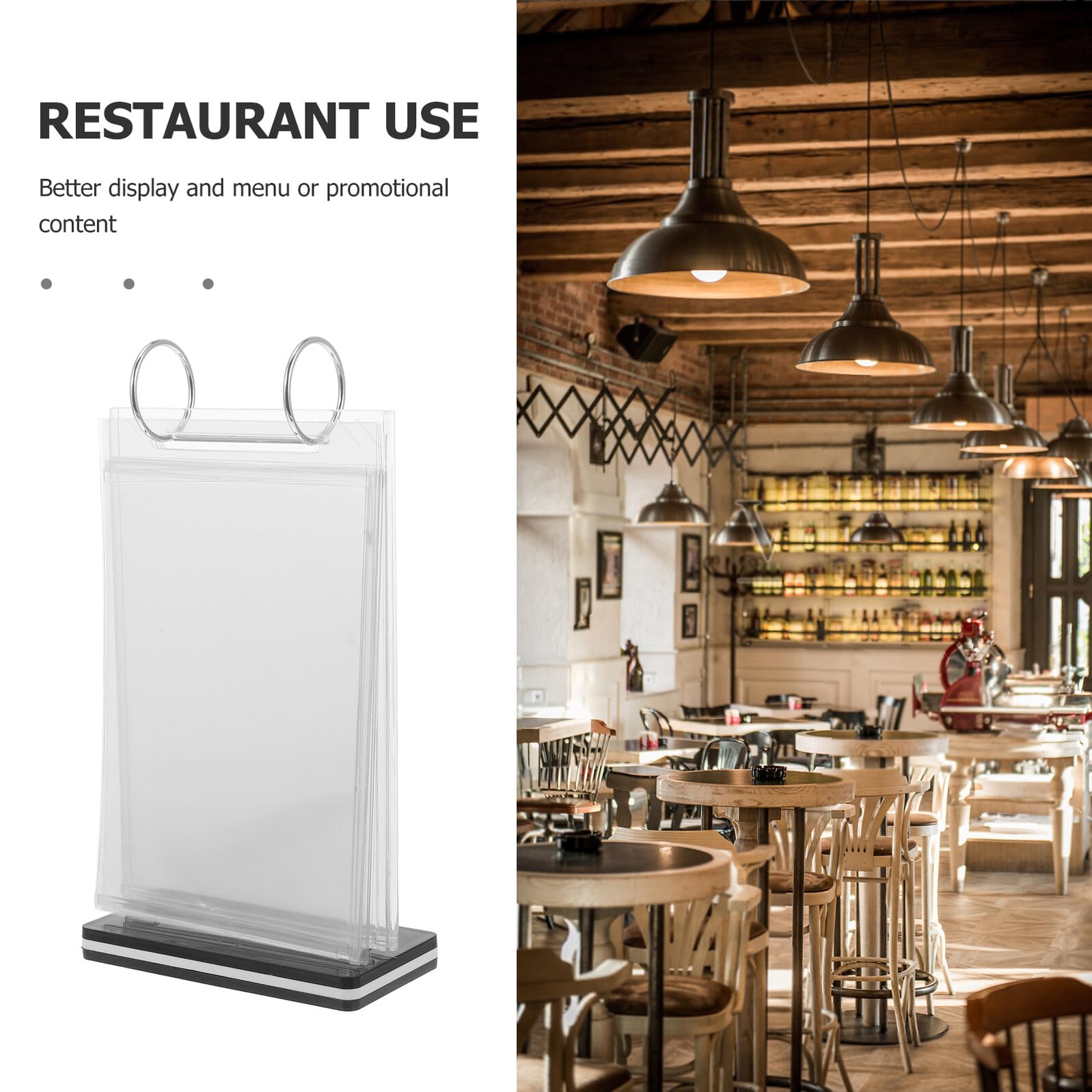 jojofuny 5 Piezas Soporte Transparente para Menús y Carteles Exhibidor para Restaurante Tienda Portaprecios y Versátil para Publicidad y Brochures