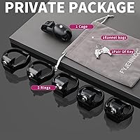 Vista 6 de FYJENNICC HT-V5 - Jaula de castidad masculina de resina ligera con llave de clic y bloqueo, diseño ergonómico, equipo de bondage y juguete sexual